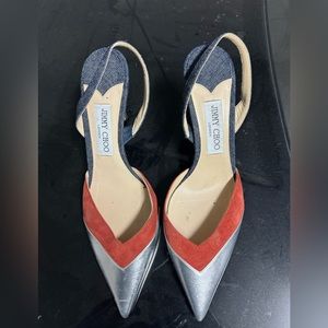 WORN 2x JIMMY CHOO SLING BACK PUMPS